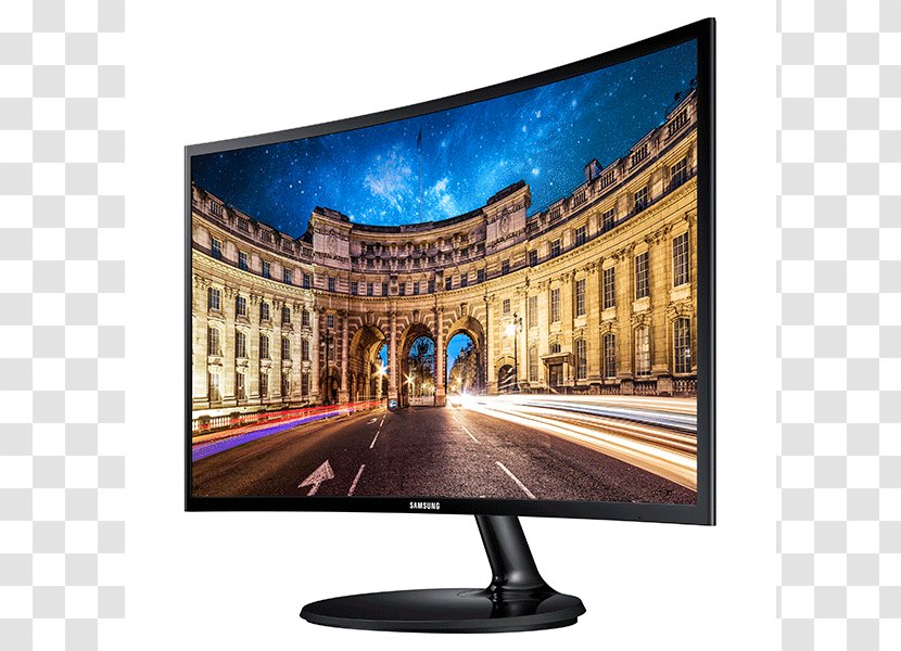 Computer Monitors Samsung CF391 Series LED-backlit LCD Curved Screen Transparent PNG