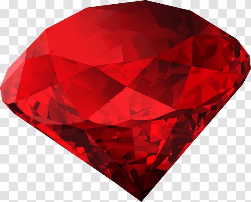 Red Gemstone Diamond Jewellery - Stone Transparent PNG