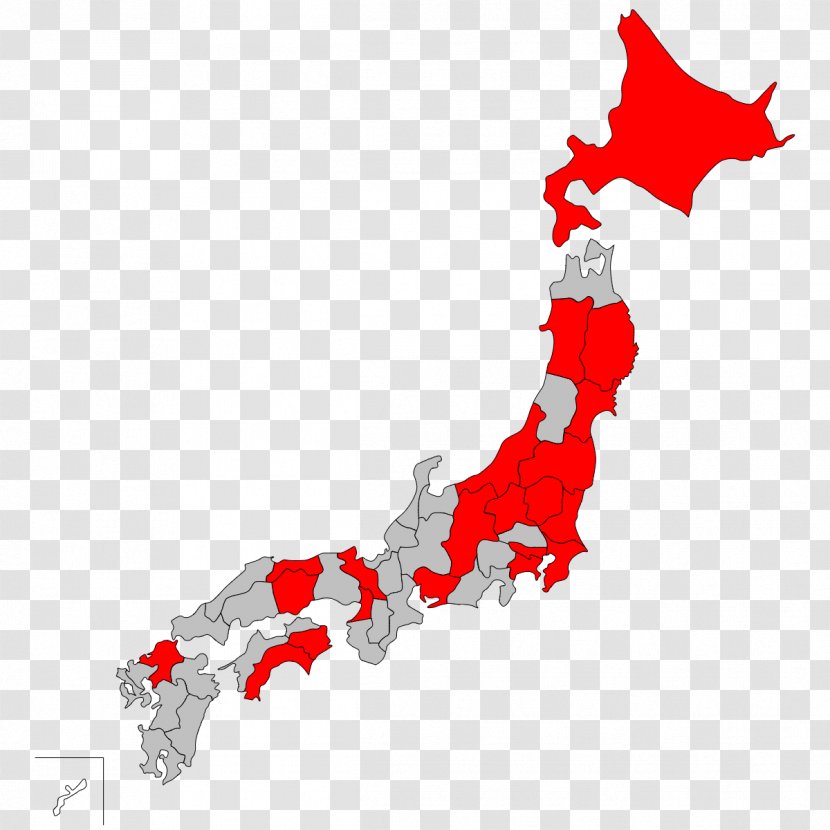 Occupation Of Japan Rail Pass Japanese Archipelago Map - Vector Transparent PNG