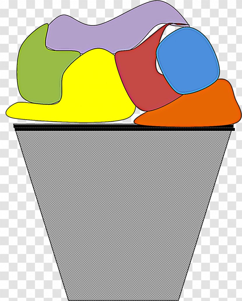 Clip Art Yellow Food Side Dish Waste Container - Frozen Dessert Containment Transparent PNG