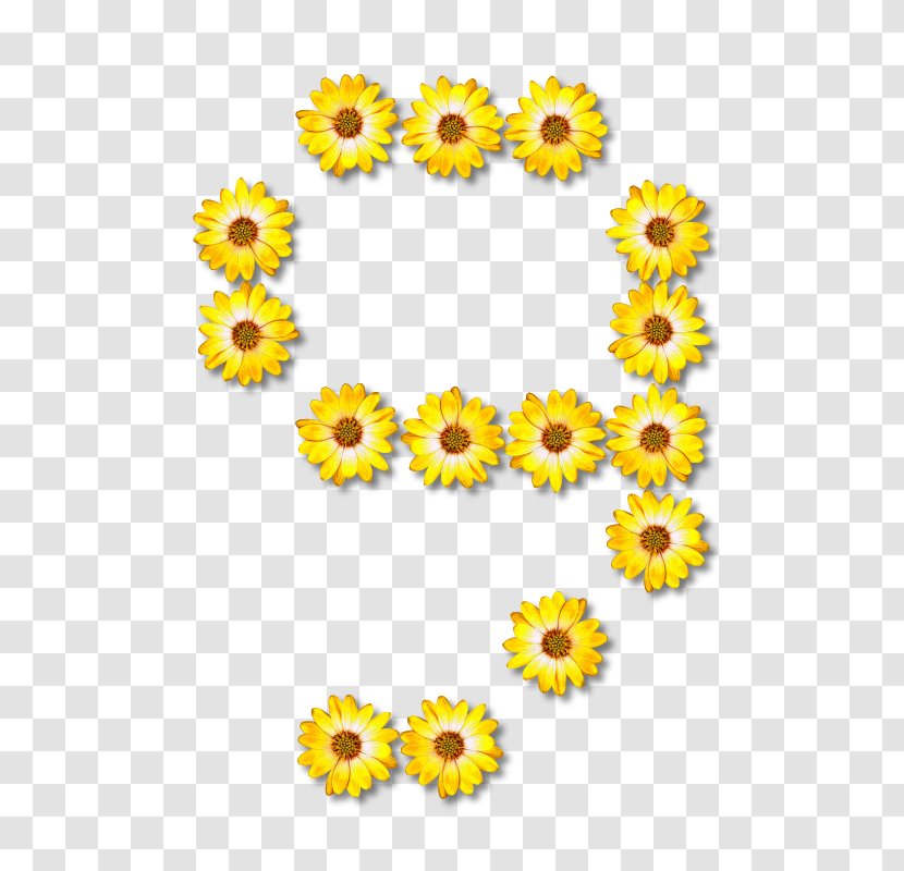 Alphabet Letter Flower - Yellow - Lettering Rose Transparent PNG