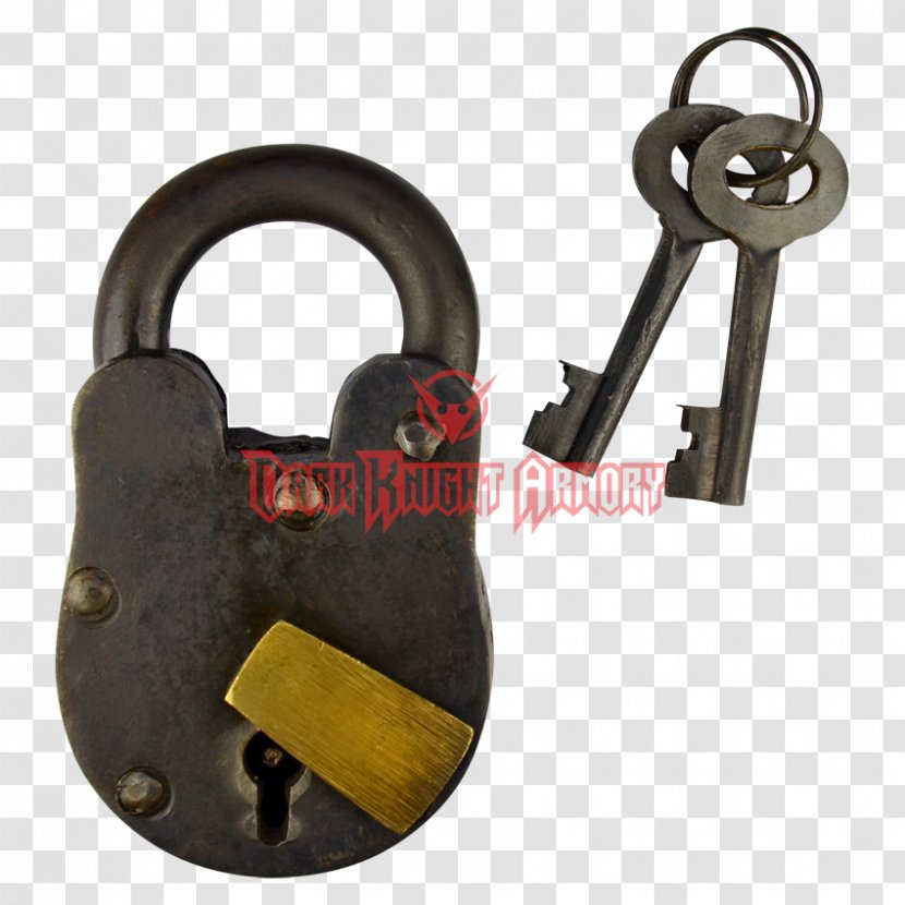 Padlock Key Combination Lock Chain - Watercolor - Old Transparent PNG