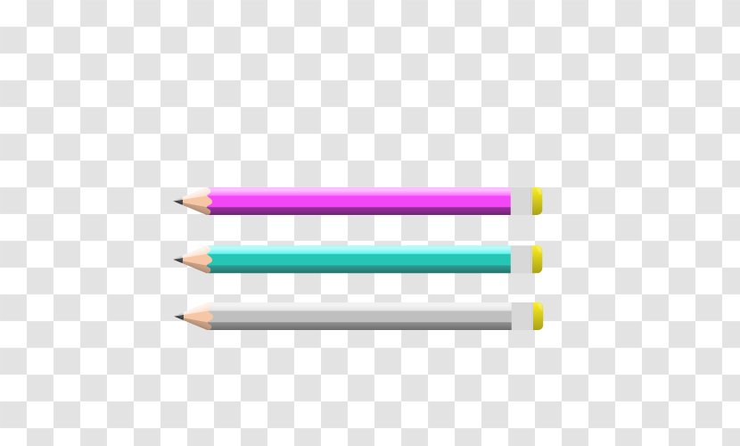 Colored Pencil - Ballpoint Pen - Vector Three Color Transparent PNG