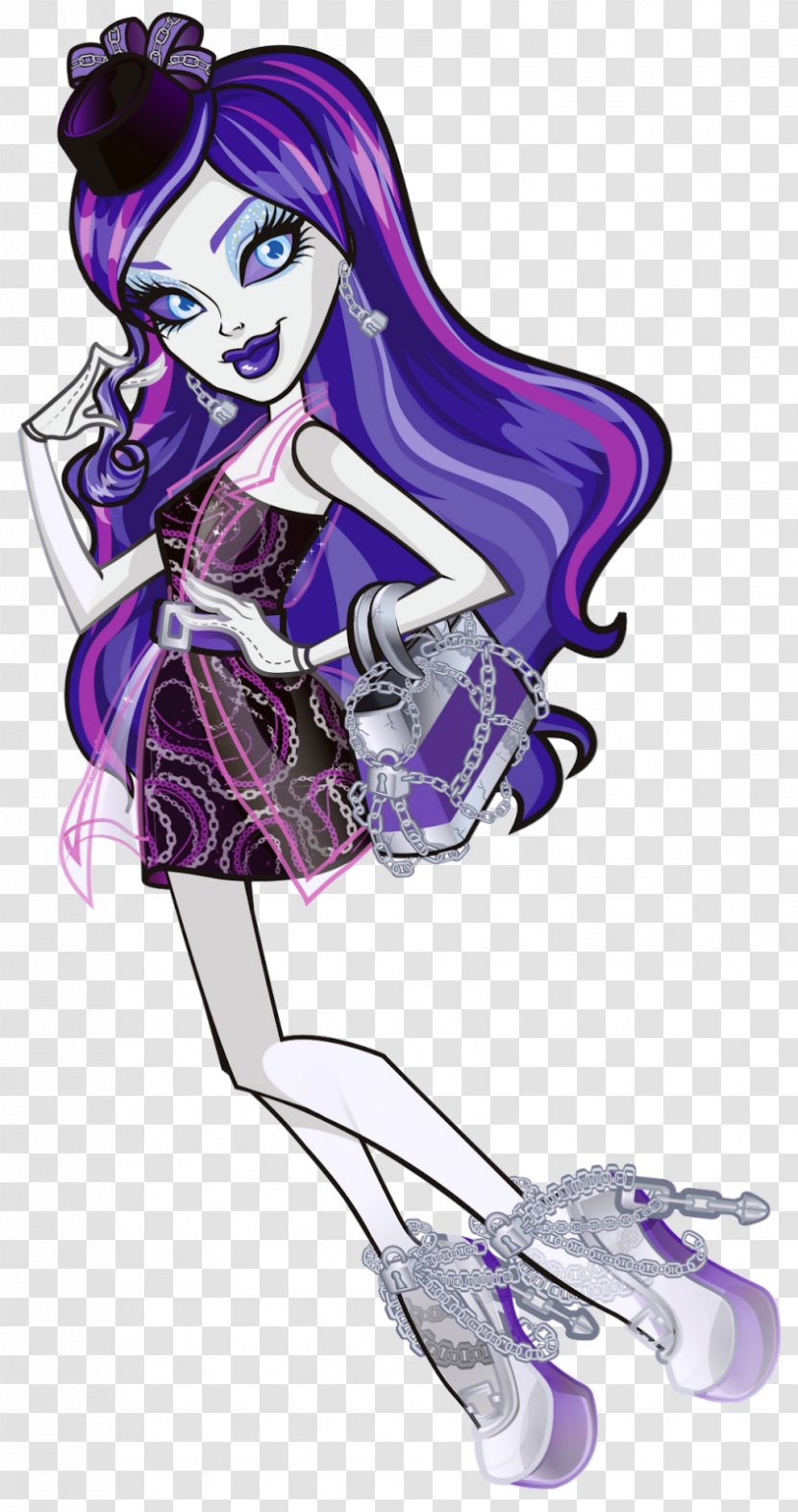 Monster High Spectra Vondergeist Daughter Of A Ghost Ghoul Doll - Frame Transparent PNG