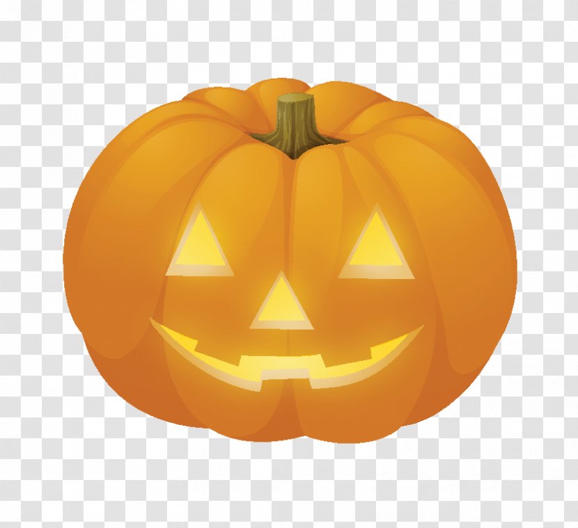 Jack-o'-lantern Pumpkin Halloween - Winter Squash Transparent PNG