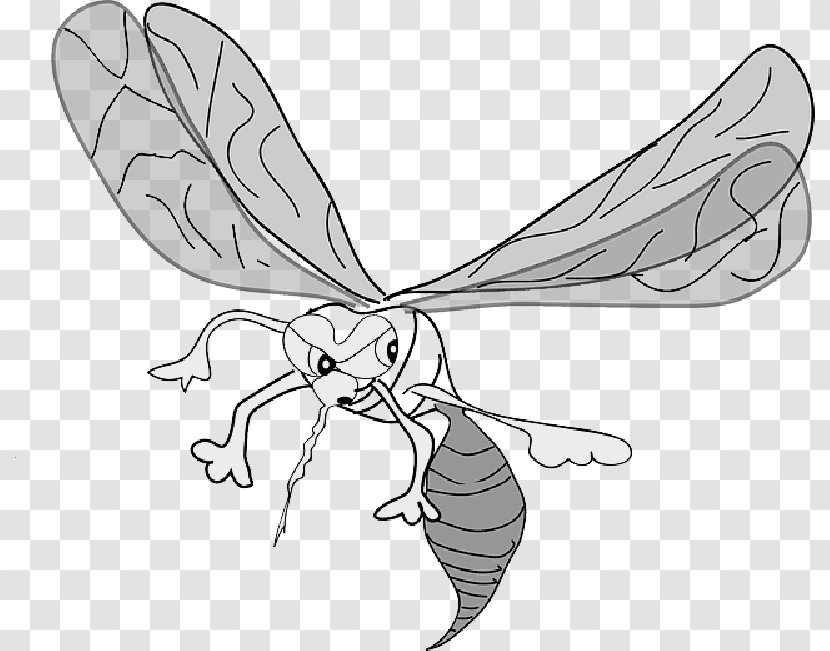 Mosquito Clip Art Vector Graphics Drawing - Insect Bites And Stings - Wings Transparent PNG