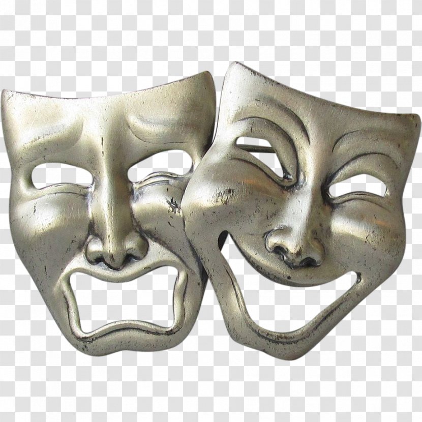 Tragedy Comedy Mask Theatre Drama - Drawing Transparent PNG