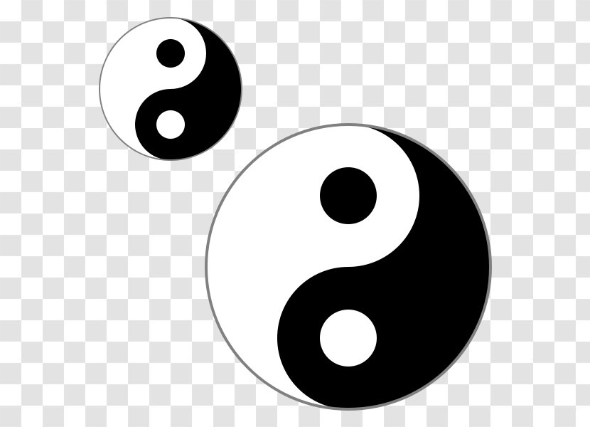 Yin And Yang Black White Taijitu Symbol Drawing - Rendering Transparent PNG