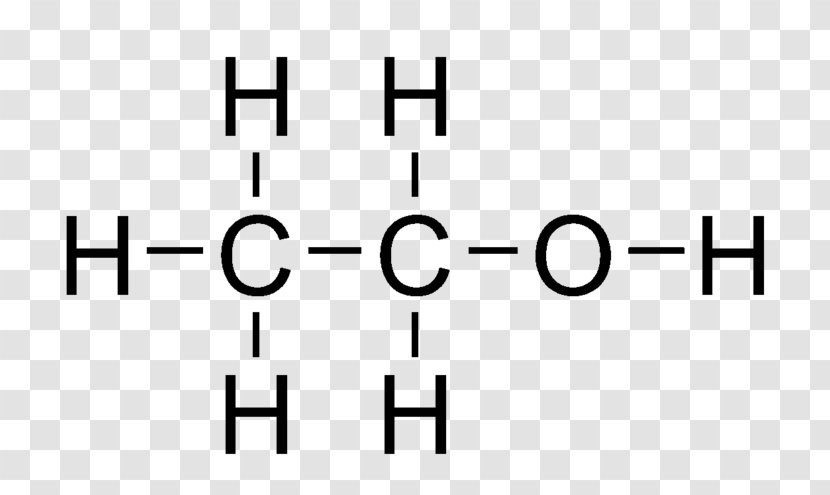 Ethanol Structural Formula Skeletal Alcohol Structure - Frame - Cartoon Transparent PNG