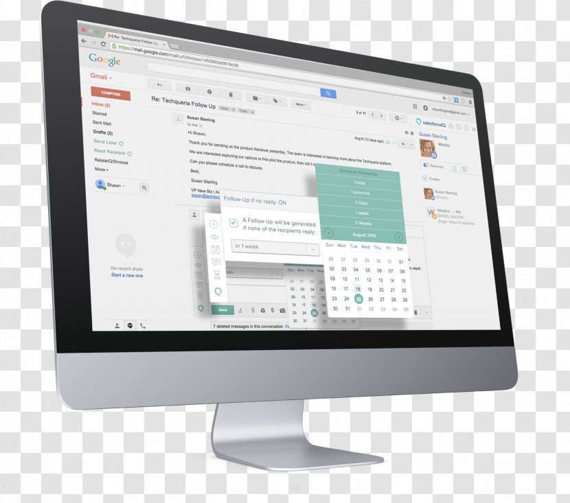 Computer Monitors SalesforceIQ Salesforce.com Software Customer Relationship Management - Brand - Business Transparent PNG