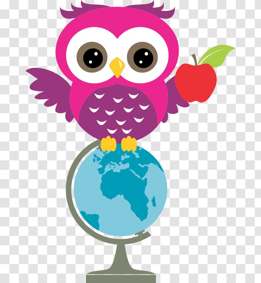 Owl Globe Earth Clip Art - Bird Transparent PNG