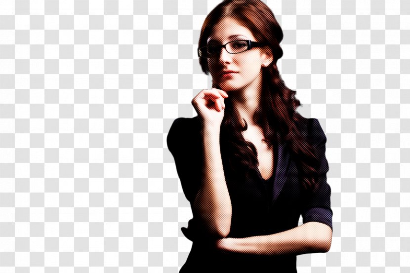 Glasses - Hair - Long Neck Transparent PNG