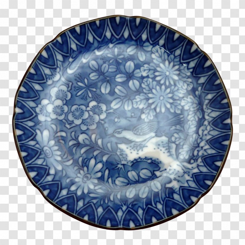 Plate Cobalt Blue Tableware And White Pottery Organism - Chinese Style Transparent PNG