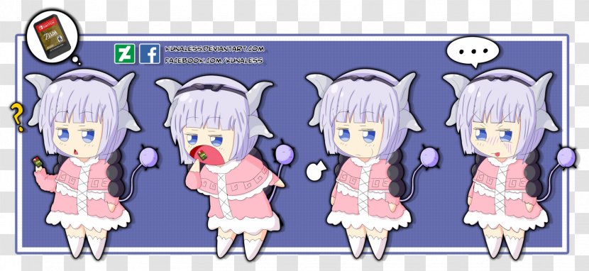 Nintendo Switch Kamuy Miss Kobayashi's Dragon Maid Eating - Frame - Kanna Kamui Transparent PNG