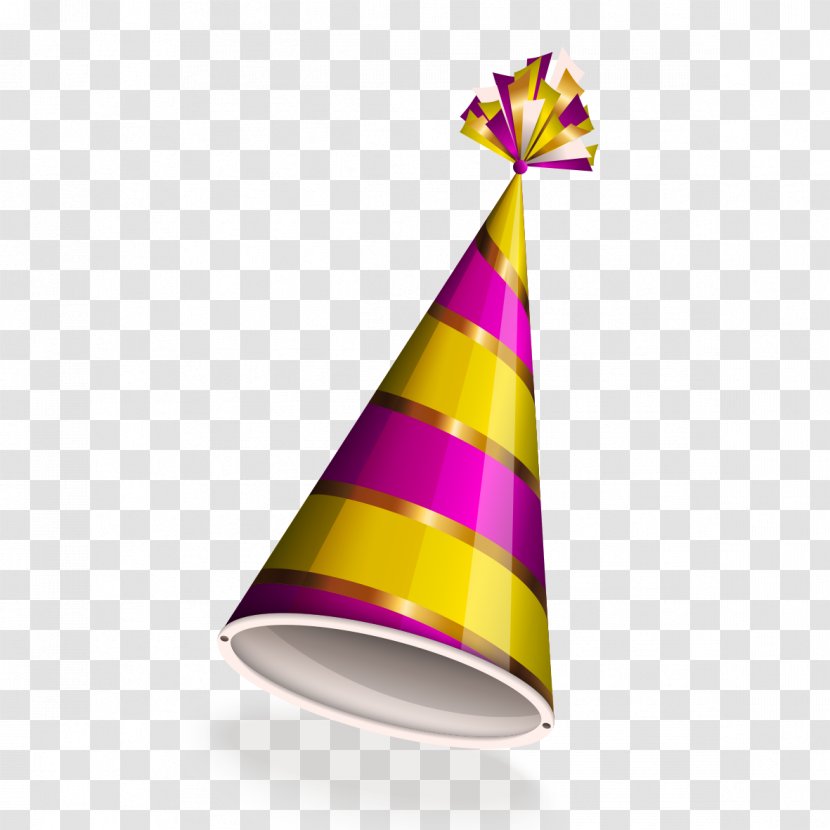 Party Hat Purple Triangle Pattern - Colorful Graphics Transparent PNG