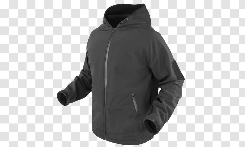 Hoodie Shell Jacket Softshell Coat - Sleeve Transparent PNG