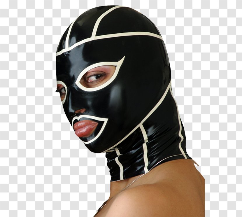 Catsuit Hood Latex Face Mask - Silhouette - Long Mouth Transparent PNG