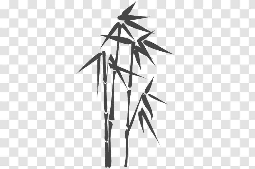 Wall Decal Sticker Vinyl Group Adhesive - Plant Stem - Ink Bamboo Material Transparent PNG