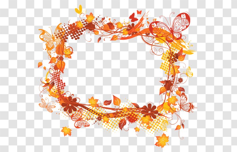Picture Frame Autumn Clip Art - Decorative Arts - Leaves Border Transparent PNG