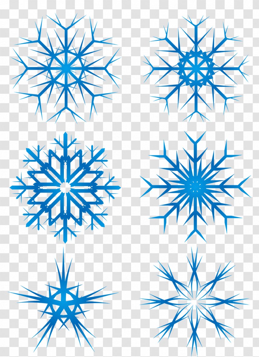Snowflake Winter Euclidean Vector - Blue Transparent PNG