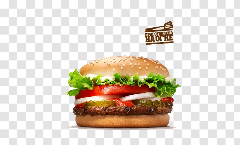 Whopper Hamburger Cheeseburger Big King Fast Food - Junk - Burger Transparent PNG