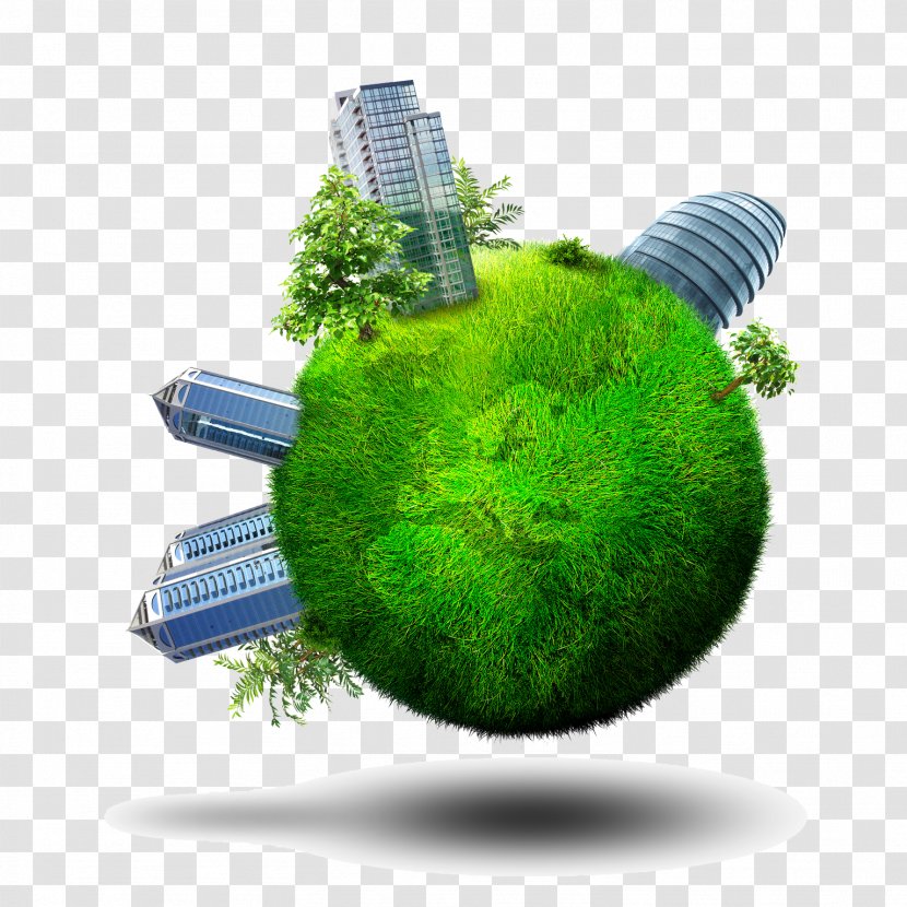 Earth Planet Natural Environment Clip Art - Concept - Grass Building Transparent PNG