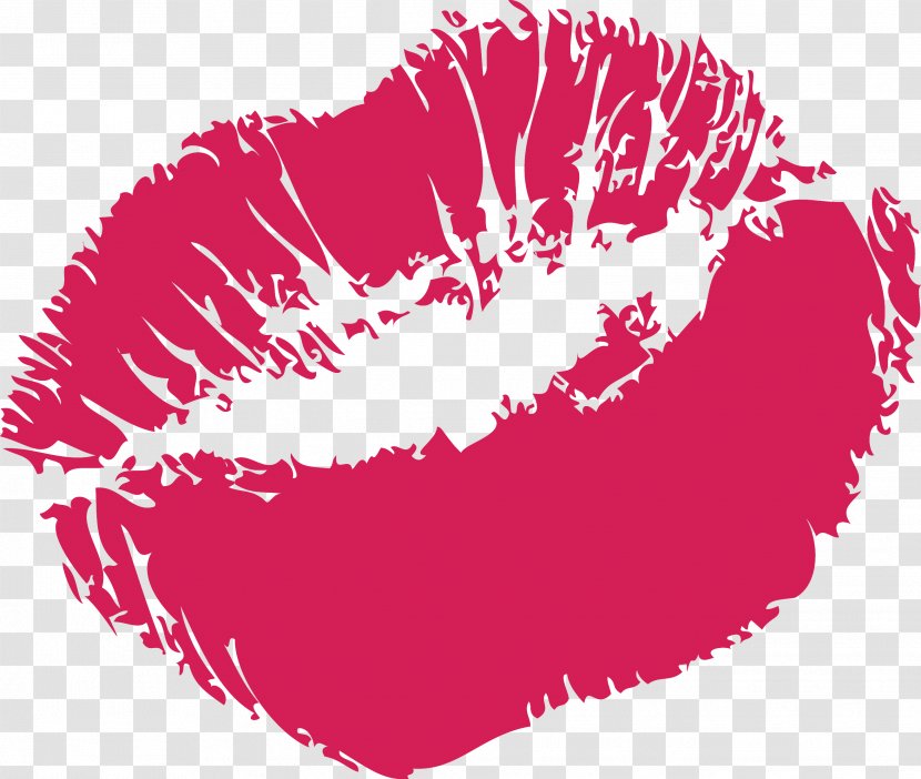 Kiss Lip - Cartoon - Lips Transparent PNG