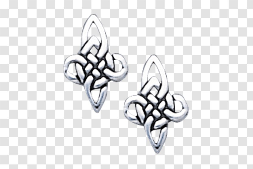 Earring Body Jewellery Silver Celtic Knot - Symbol Transparent PNG