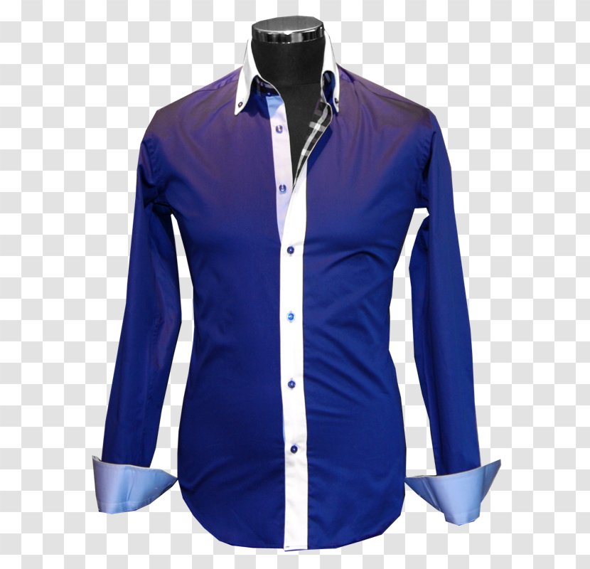 Blouse Dress Shirt - Cobalt Blue Transparent PNG