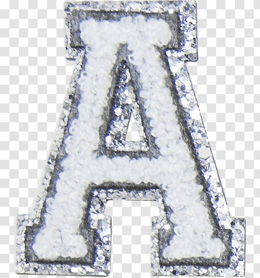 Varsity Letter Embroidered Patch Team Embroidery Chenille Fabric - Glitter Alphabet Transparent PNG