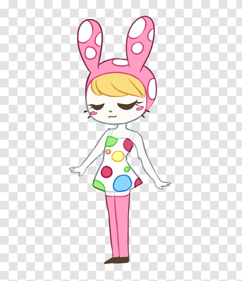 Animal Crossing: New Leaf Art Easter Bunny - Cartoon - Crossing Text Box Transparent PNG