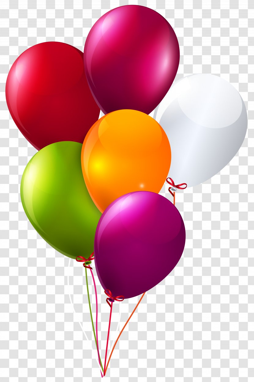 Balloon Birthday Clip Art - Hot Air - Colorful Bunch Of Balloons Clipart Image Transparent PNG