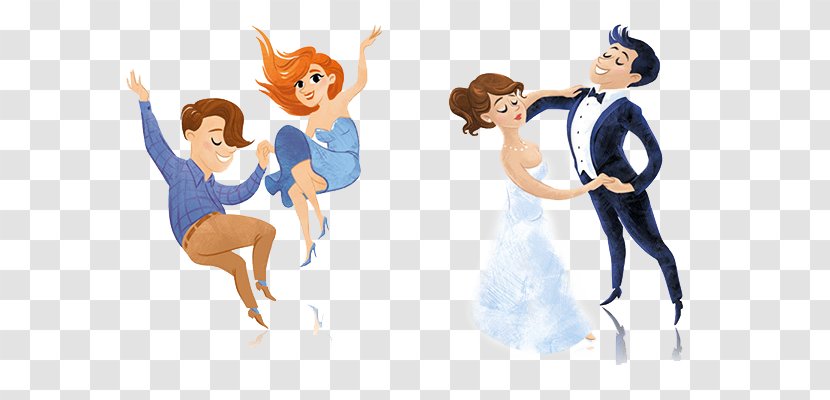 Dance Illustration - Heart - Figure Men And Women Dancing Transparent PNG