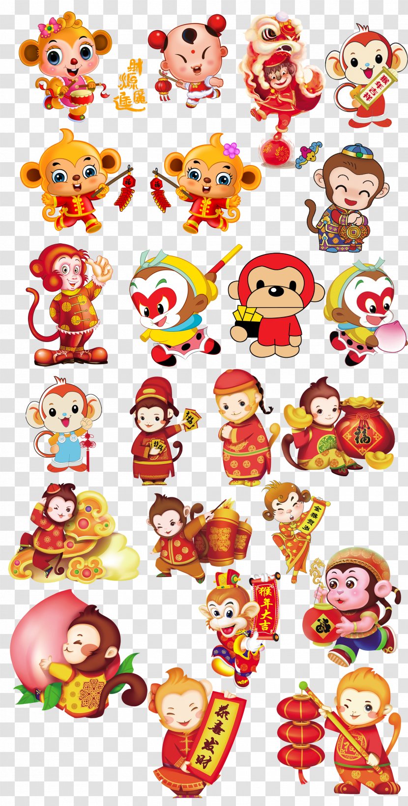 Sun Wukong Monkey Chinese New Year Cartoon Transparent PNG