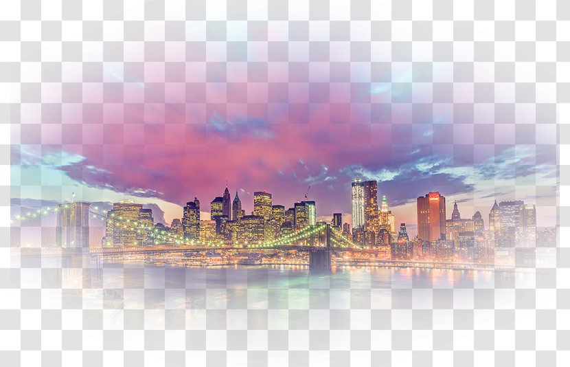 Brooklyn Bridge Manhattan Desktop Wallpaper Cityscape - Metropolis - Panorama Transparent PNG