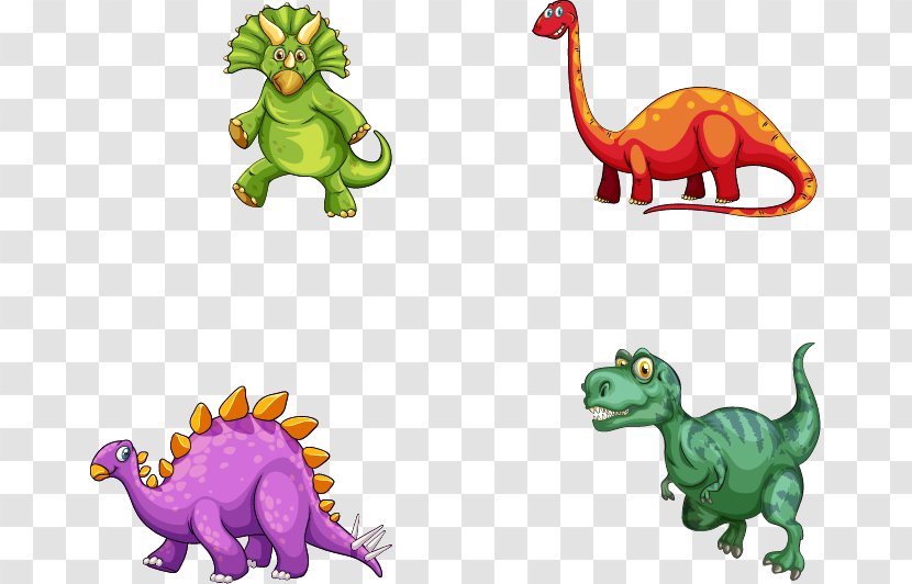 Dinosaur Tyrannosaurus Triceratops Clip Art - Grass - Vector Painted Transparent PNG