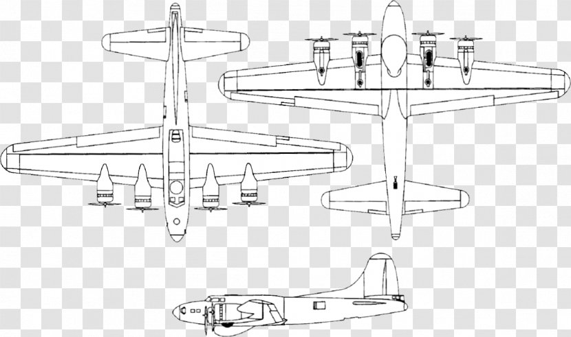Boeing B-17 Flying Fortress Airplane Aircraft Drawing - Black And White - Ink Irregular Gravel 19 2 1 Transparent PNG