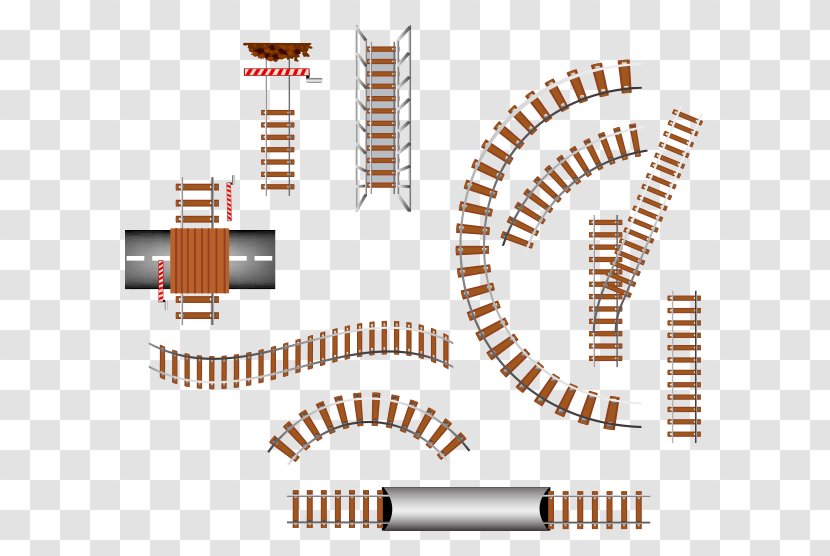 Rail Transport Train Rapid Transit Track - Cartoon Vector Transparent PNG