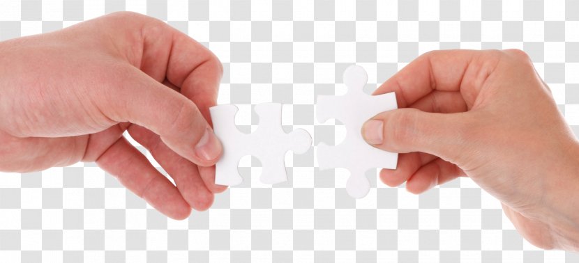 Partnership Business Company Law Firm - Computer Network - Hand Connects Two Puzzle Pieces Transparent PNG