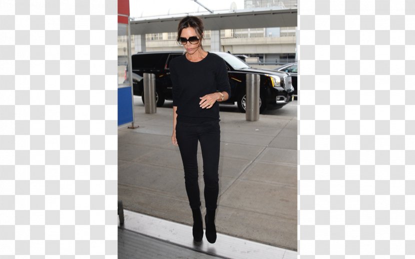 Jeans Shoulder Fashion T-shirt Leggings - Sleeve - Victoria Beckham Transparent PNG