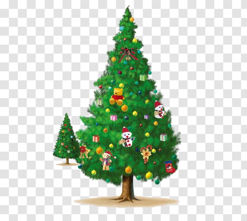Christmas Tree Clip Art - Two Transparent PNG