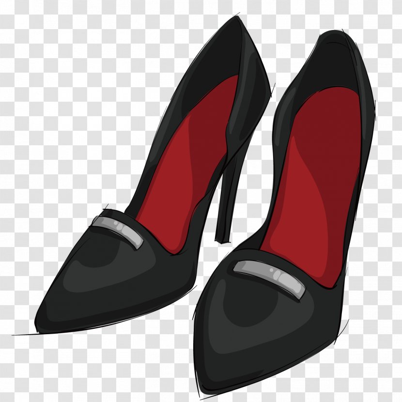 High-heeled Footwear Dress Shoe - Black High Heels Transparent PNG