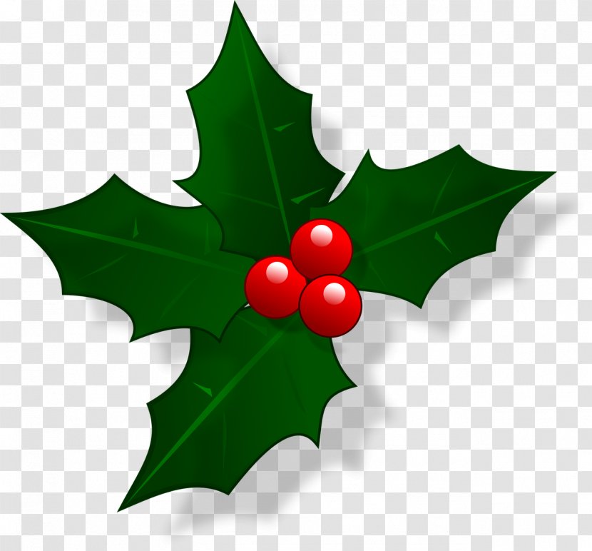 Christmas Clip Art - Tree - Ilex Aquifolium Transparent PNG