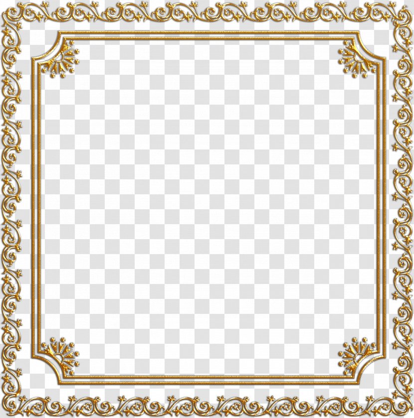 Picture Frames Clip Art - Ornament - Golden Frame Transparent PNG