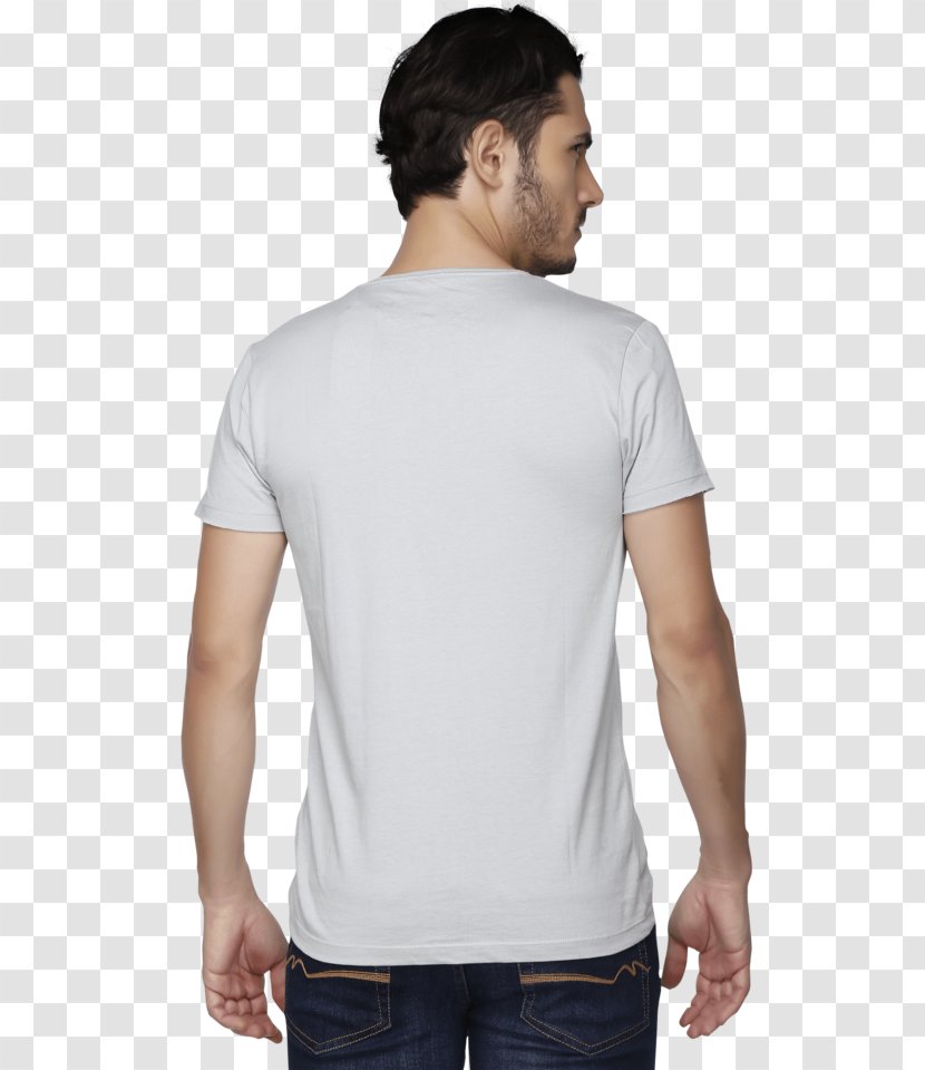 T-shirt Collar Crew Neck Slim-fit Pants Sleeve - White Transparent PNG