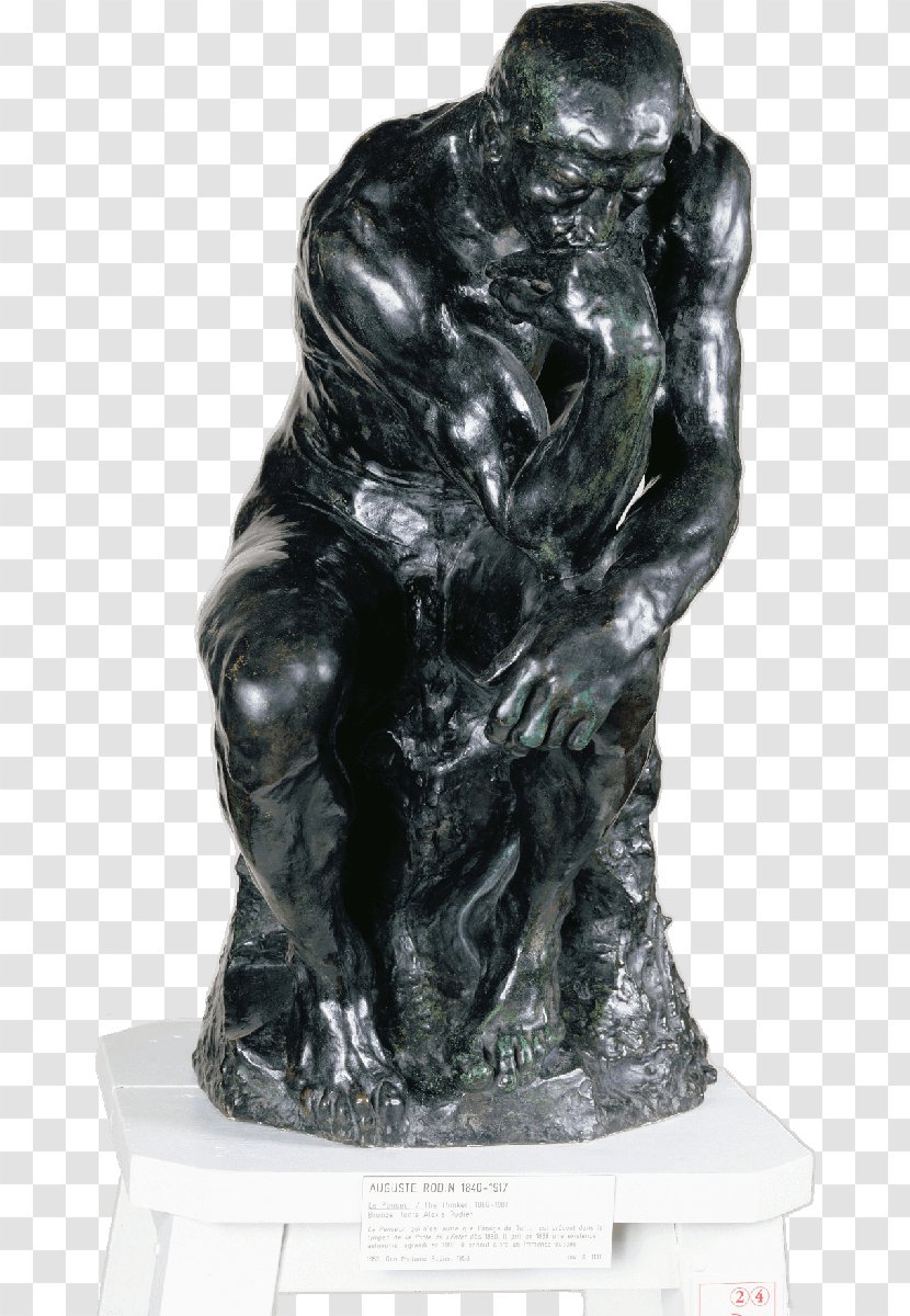 The Thinker Musée Rodin Three Shades Eve Art - Carving Transparent PNG