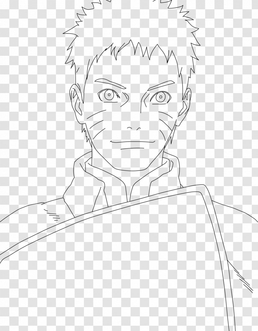 Drawing Line Art Nose Cartoon Sketch - Forehead - Naruto Transparent PNG