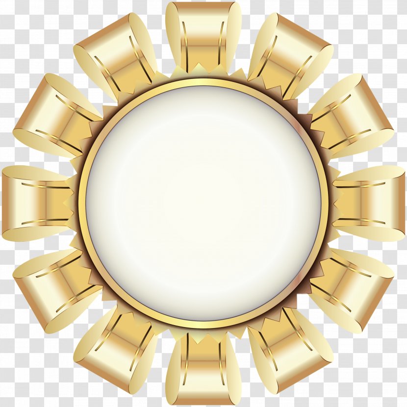 Gold Circle - Borders And Frames - Mirror Brass Transparent PNG