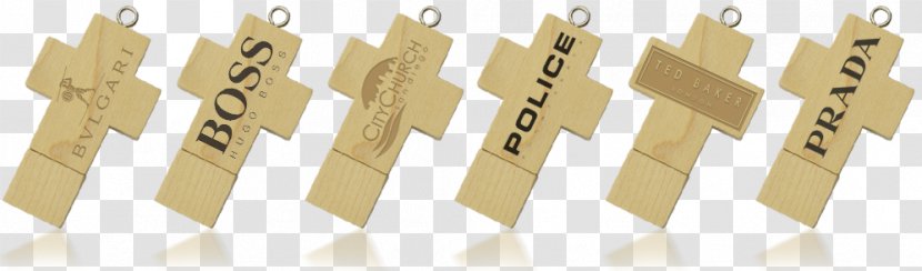 USB Flash Drives Memory Stick Computer Data Storage Makers Intl - Wood - Wooden Cross Transparent PNG