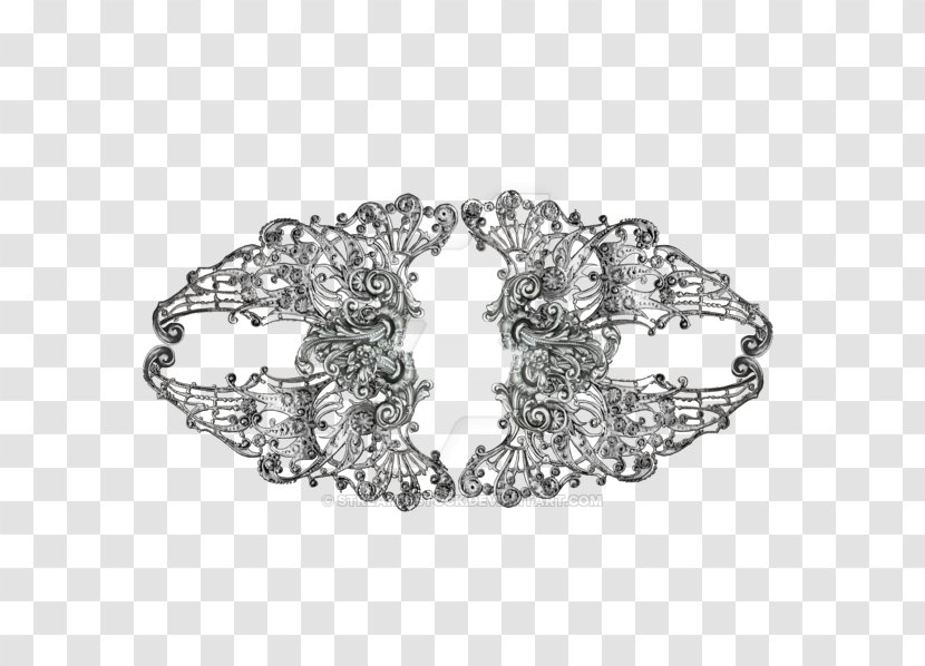 Bling-bling Body Jewellery Silver Diamond - Black And White Transparent PNG